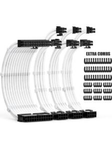 Psu Uzatma Kit Beyaz 30 Cm 24 Pin + 8Pin (4+4) + 2X 8 Pin(6+2) Kktc