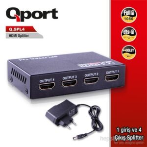 Qport Q-Spl4 Full Hd 1 Giriş 4Çıkışlı Hdmı Splıtter KKTC