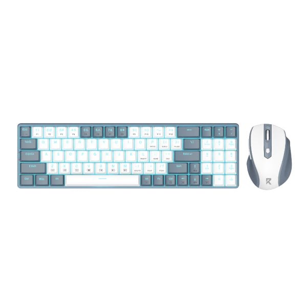 Redragon Bs-8772Gw Wireless Keyboard And Mouse – Gray/White Us Layout KKTC