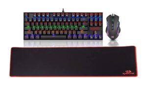 Redragon S116 Mouse+Mechanical Red Switch Us Keyboard+Mousepad Combo) KKTC
