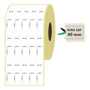 Rulo Kağit Termal Eti̇ket 20Mm X 40Mm 5 Sira 4550 Adet KKTC