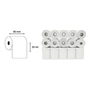 Rulo Kağit Termal Yazar Kasa / Pos Cihazı Rulosu 56Mm X 25M 10Lu KKTC