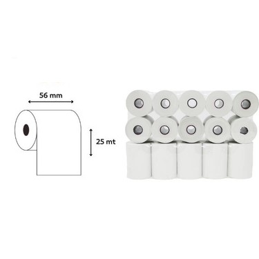 Rulo Kağit Termal Yazar Kasa / Pos Cihazı Rulosu 56Mm X 25M 10Lu KKTC