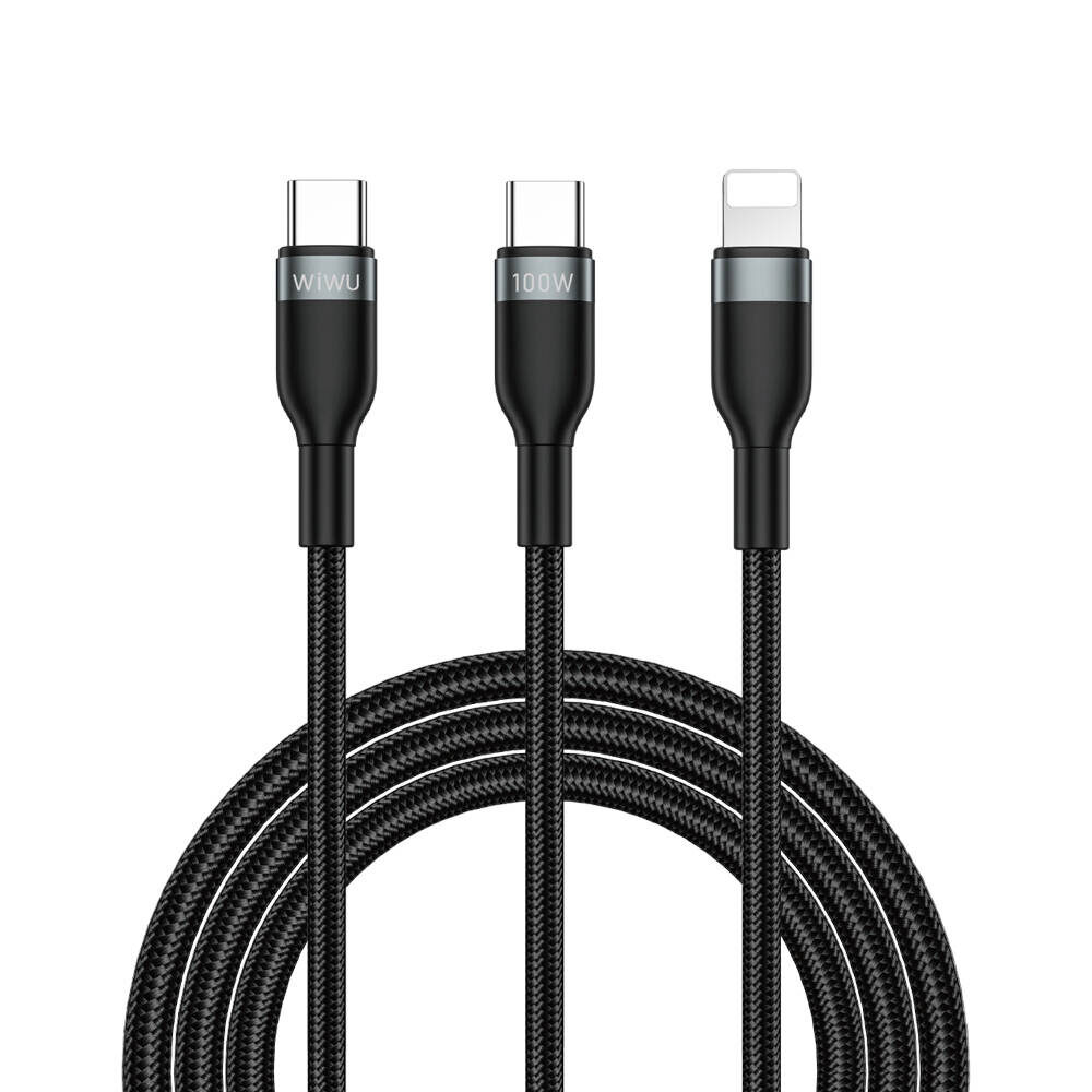 Şarj Kablosu Wiwu Concise Usb-C To Usb-C + Ip Wi-C029 2In1 KKTC