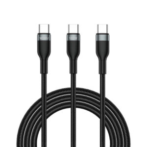 Şarj Kablosu Wiwu Concise Usb-C To Usb-C + Usb-C Wi-C029 2In1 KKTC