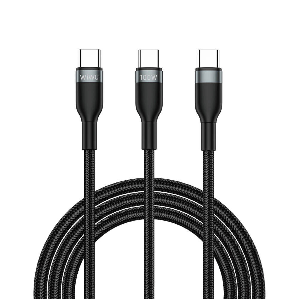 Şarj Kablosu Wiwu Concise Usb-C To Usb-C + Usb-C Wi-C029 2In1 KKTC
