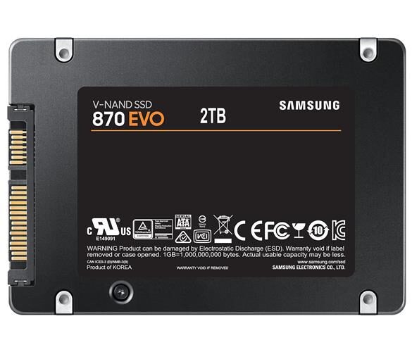 Ssd Samsung 870 Evo 2Tb Ssd Disk Mz-77E2T0B 560-530 Mb/S