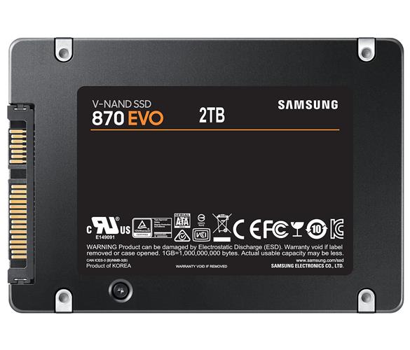 Ssd Samsung 870 Evo 2Tb Ssd Disk Mz-77E2T0B 560-530 Mb/S