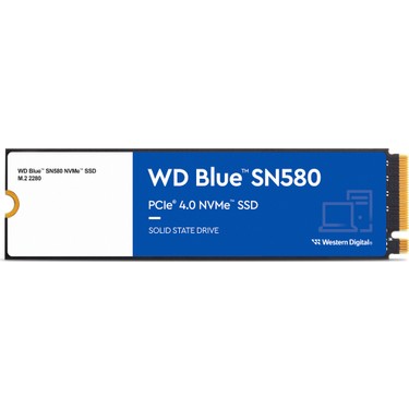 Ssd Wd 500Gb Blue Sn580 Gen4 M.2 Nvme Wds500G3B0E 4000/3600Mbps KKTC