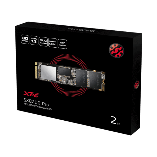 Ssd Xpg 2Tb Sx8200Pro M.2 Asx8200Pnp-2Ttc Nvme 3500/3000 Kktc