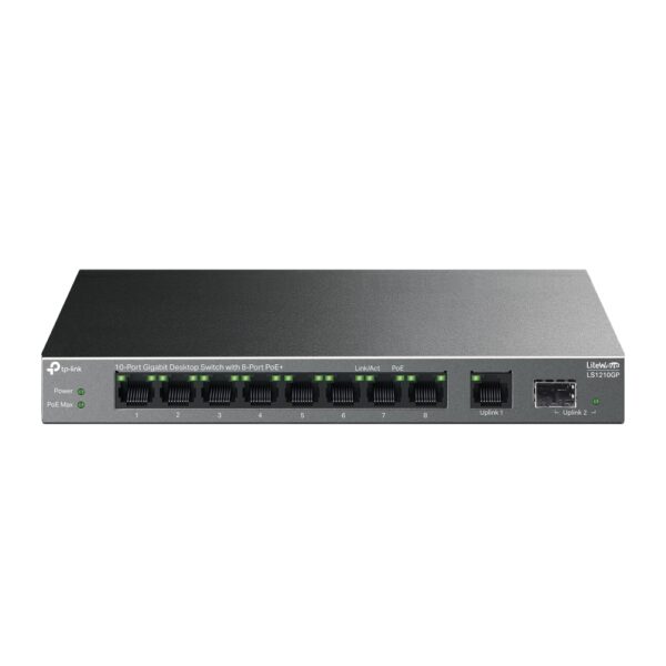 Switch Tp-Link Ls1210Gp 10 Port 10/100/1000 8 Port Poe+ Kktc