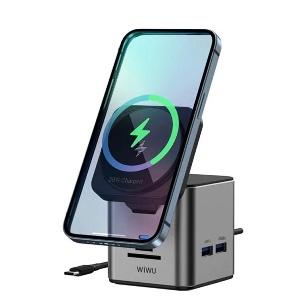 Wiwu Cube Hub 9In1 Usb-C Dock Wireless Charge Kktc