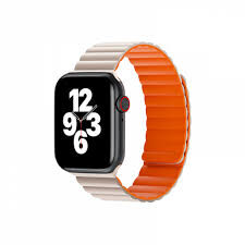 Wiwu Magnetic Silicone Watch Band Wb001 42/44/45/49Mm Starlight+Orange KKTC