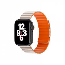 Wiwu Magnetic Silicone Watch Band Wb001 42/44/45/49Mm Starlight+Orange KKTC