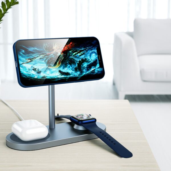 Wiwu Power Air X23 Kablosuz Şarjer 3In1 - Görsel 2