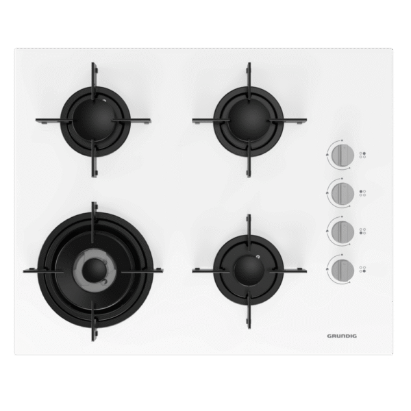 Gigl 622410 W Grundig Ankastre 65Cm Beyaz Cam Ocak - Görsel 1