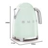 SMEG KLF03PGEU Su Isıtıcısı, Yeşil - Görsel 4