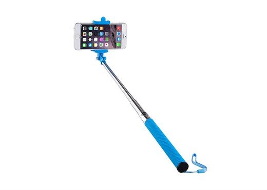 Addi̇son Ad-S36 Kablolu Mavi Selfie Çubuğu - Tel Tripodlu-Addi̇son Kktc