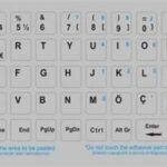 Addison 300167 Türkçe Q Gri Klavye Stiker