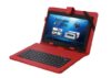 Everest 7'' Kırmızı Tablet Kılıfı - Türkçe Q Klavye - Micro+Mini Usb-Everest KKTC