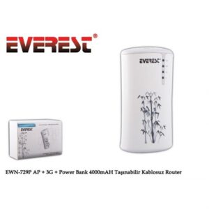 Everest Ewn-729P Ap+3G+Powerbank 4000Mah Access Point-Everest Kktc