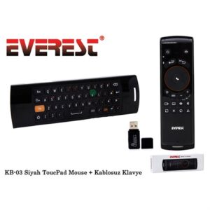 Everest KB-03 Siyah ToucPad Mouse Q Multimedia + K Kumanda-Everest KKTC