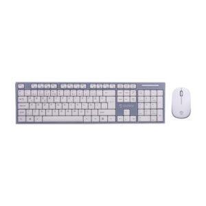 Everest Km-6063 Beyaz/Gri Kablosuz Q Multimedia Klavye + Mouse Set-Everest Kktc