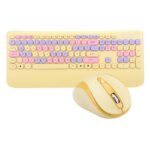Everest Km-6281 Candy Renkli Tuşlu Sarı Kablosuz Q Multimedia Klavye + Mouse Set
