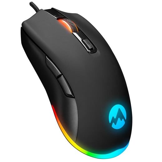 Everest Sgm-L1 Lumos Siyah 6400Dpi Rgb Ledli Gaming Oyuncu Mouse-Everest Kktc