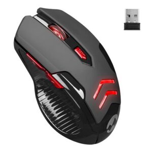 Everest Sm-763 Kırmızı 6D 2400 Dpi 2.4 Ghz Siyah Usb Oyuncu Led Aydınlatmalı Kablosuz Mouse