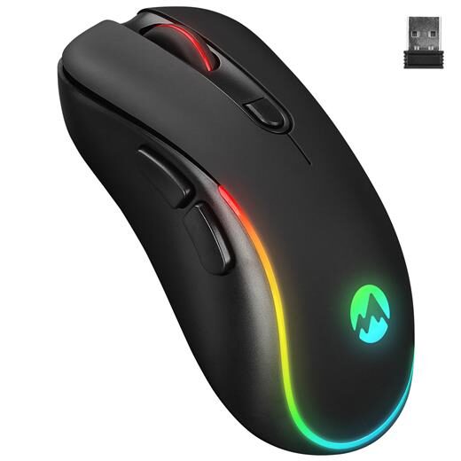 Everest Siyah 6D Şarjlı Kablosuz Oyuncu Mouse - 2.4Ghz-Everest Kktc