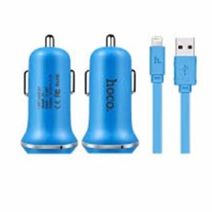 HOCO MAVİ ARAÇ ŞARJI + Micro USB Kablo - ARAÇ İÇİ ŞARJ CİHAZI
