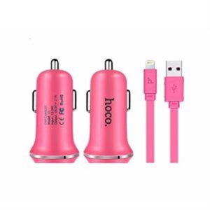 HOCO PEMBE MICRO USB KABLOLU ARAÇ ŞARJI - ARAÇ İÇİ ŞARJ CİHAZI-Hoco KKTC