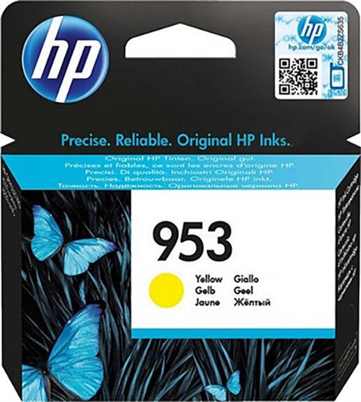 HP 953 Sarı Kartuş F6U14AE - Orijinal HP Kartuş - Yazıcı İçin-Hp KKTC