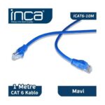 Inca Cat6 26Avg 1Metre Cat6 Network Kablo Mavi̇