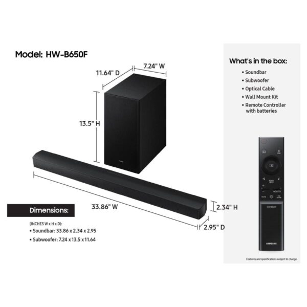 Samsung Hw-B650F/En Soundbar 3.1 Kanal - Görsel 3