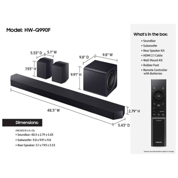 Samsung Hw-Q990F/En Soundbar 11.1.4 Kanal - Görsel 3