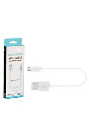 KENSA C-201 MICRO USB ŞARJ KABLOSU 25CM BEYAZ - ORİJİNAL KENSA ÜRÜNÜ-Kensa KKTC