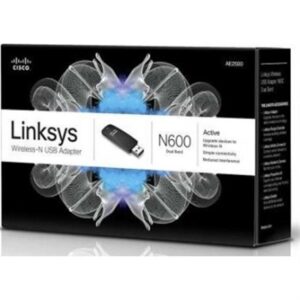 Linksys AE2500-EE N600 Dual-Bant Wire-N USB Adaptör - WiFi Adaptör-Linksys KKTC