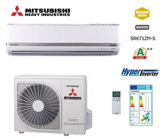 Mitsubishi Heavy 24000 Btu Srk 71Zm-S Inv Su Hw A++ Kli̇ma-Mitsubishi Heavy Industries Kktc