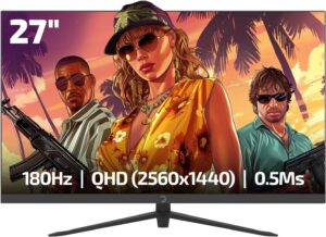 Monitor Gamepower 27" Sonic T80 Flat Fast Ips 180Hz 0.5Ms Qhd 2K Gamin KKTC