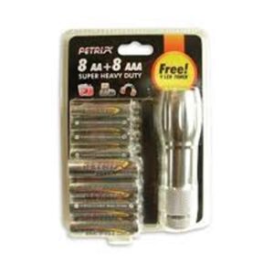 PETRIX PR16 FENER + 8AA + 4AAA - Pil Dahil - Çiftli-Petrix KKTC