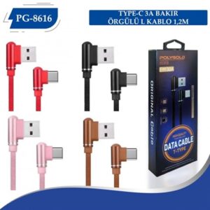 POLYGOLD PG-8616 HIZLI ŞARJ KABLOSU - T-TİPİ-Polygold KKTC