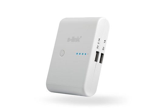 S-Link Ip-1044 10400Mah 1A/2.1A 2*Usb Beyaz Taşınabilir Powerbank-S-Link Kktc