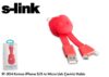 S-LINK IP-304 Kırmızı iPhone 5/6+ Micro Usb Çevirici - Görsel 2