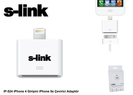 S-LINK IP-524 iPhone 4 Girişini iPhone 5e Dönüştürücü Kablosu-S-Link KKTC
