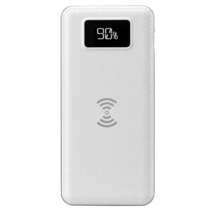 S-LINK IP-G10W 10000mAh LCD Göstergeli Kablosuz Powerbank Beyaz