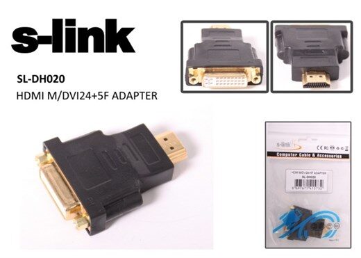 S-Link Sl-Dh020 Dvi-(24+1)F To Hdmi M Sl-Dh020 Adaptör-S-Link Kktc