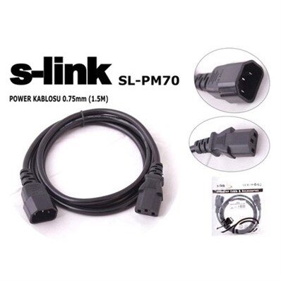 S-Link Sl-Pm70 1.5M 0.75Mm Monitör Güç Kablosu - Data Kablolari-S-Link Kktc