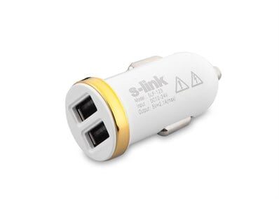S-Link Slp-123 Pro 2100Ma 2 * Usb Araç Şarj Adaptörü-S-Link Kktc